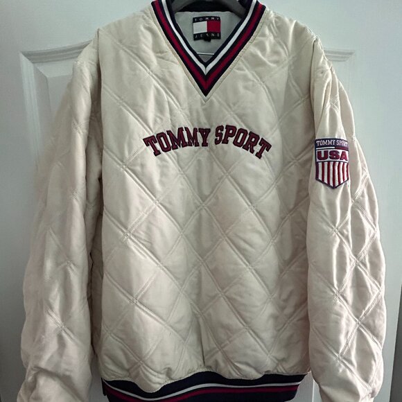 VINTAGE Original Tommy Hilfiger quilted puffer jacket/sweatshirt from the 90" - Picture 1 of 9